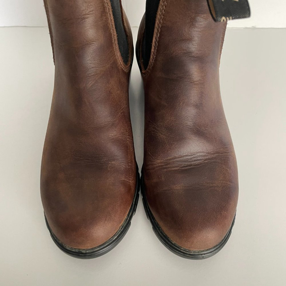 Blundstone 1673 Leather Chelsea Boots Pull On Round Toe Casual Brown 6.5 - Picture 8 of 11